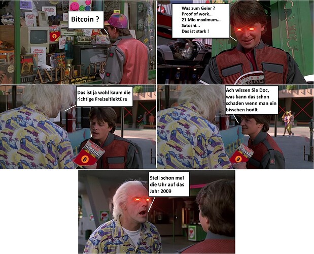 Back to the future Bitcoin Meme zurück in die Zukunft2