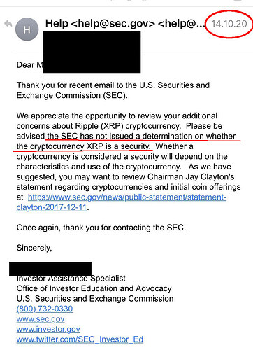 Is XRP a security  Letter SEC   markiert