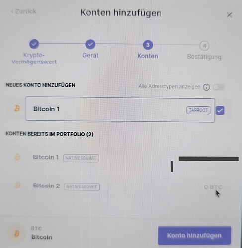 Dy-neues KTO hinzufügen