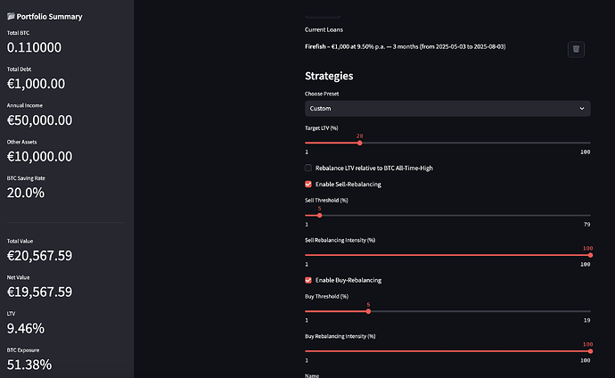 BTC Loan Planner