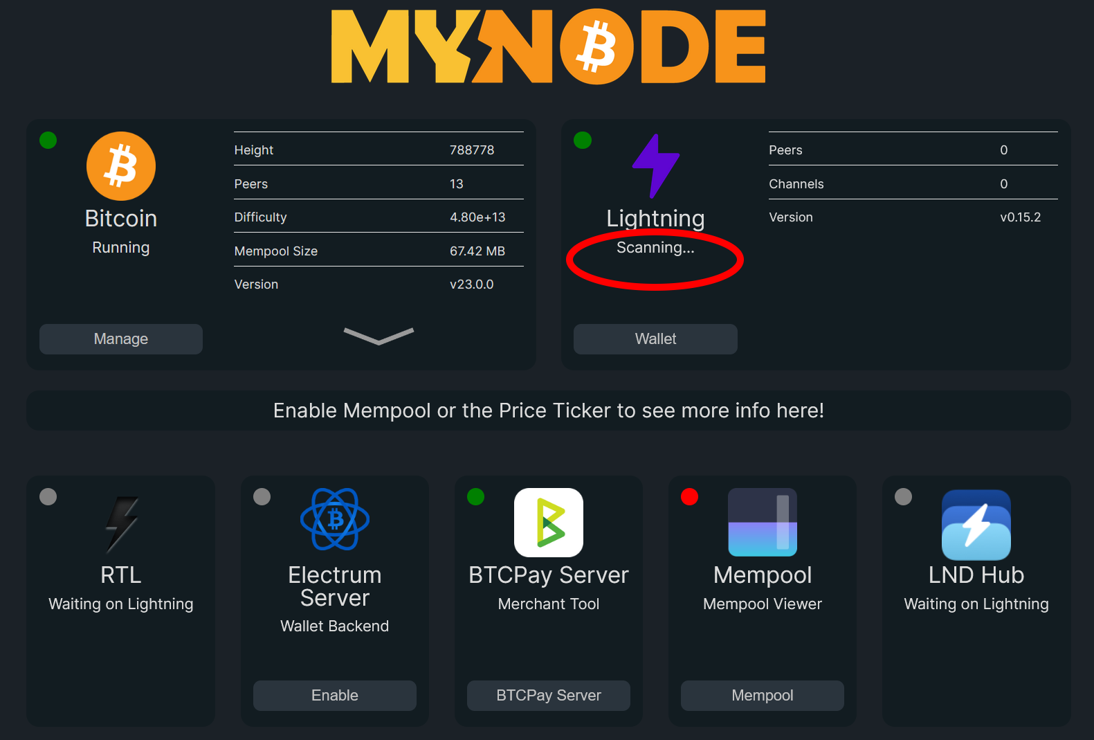 Lightning - Scanning läuft seit 2 Tagen - Fragen - Blocktrainer Forum