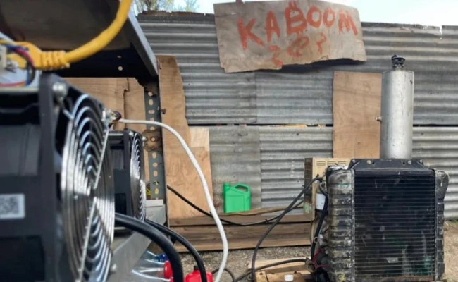"Kaboom", die Mining-Anlage von Lago Bitcoin | Foto: 67corvette