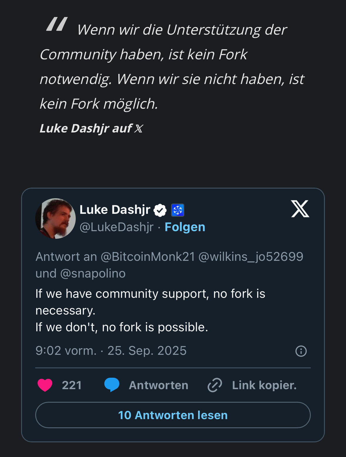 Laut geleakten Chats: Knots-Maintainer Luke Dashjr plant Bitcoin-Hardfork -  Webseite - Blocktrainer Forum