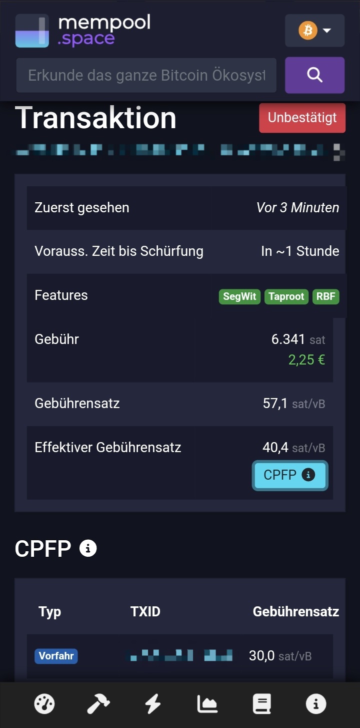 Zeus Transaktion beschleunigen - Fragen - Blocktrainer Forum
