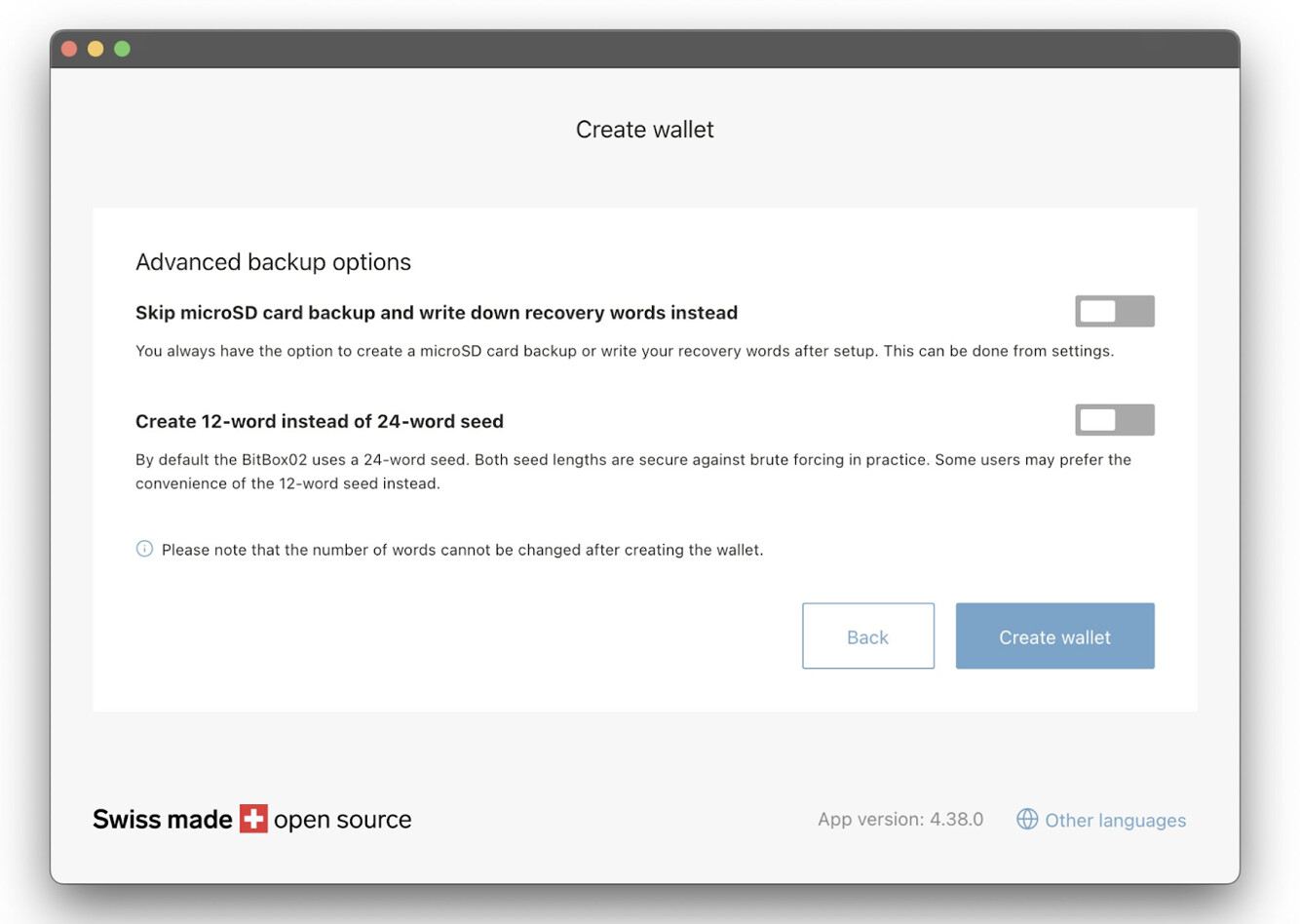 12 Wörter für die BitBox? - Wallet - Blocktrainer Forum