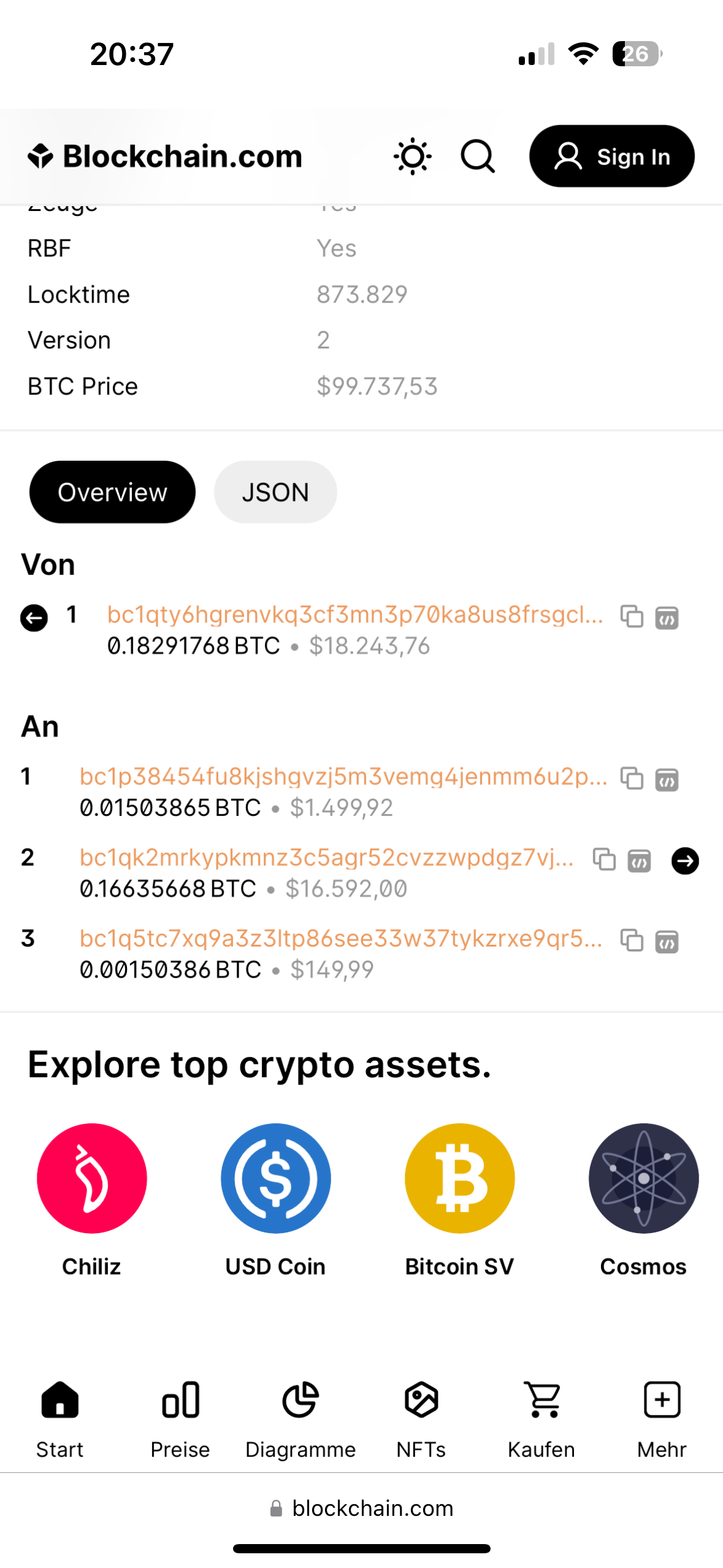 Absenderadresse einer BTC-Transaktion herausfinden - Fragen - Blocktrainer  Forum